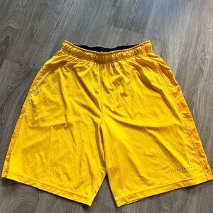 NIKE LIVESTRONG Men's Yellow Athletic Shorts